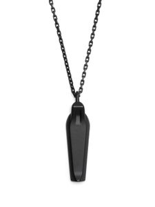 Rick Owens logo-engraved chain necklace - Noir