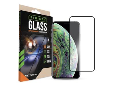 Striker Striker D3O Xtreme Impact Glass Screen Protector - Black Frame - Apple iPhone X/Xs/11 Pro