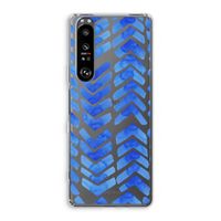 Blauwe pijlen: Sony Xperia 1 III Transparant Hoesje