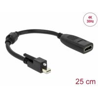Delock 62640 Mini-displayport / HDMI Adapter [1x Mini-DisplayPort stekker - 1x HDMI-bus] Zwart