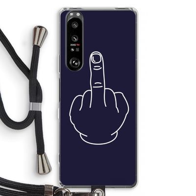 F**k U: Sony Xperia 1 III Transparant Hoesje met koord