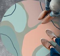 Abstracte geometrische vormen minimalistisch vinyl tapijt