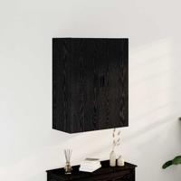 Wandkast Zwart eiken 69.5 x 34 x 90 cm Bewerkt hout