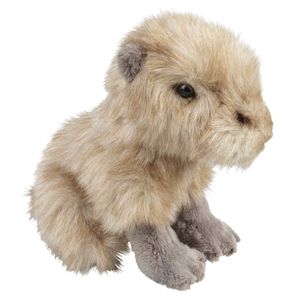 Pluche beige waterzwijn/capibara zittend knuffel 18 cm speelgoed