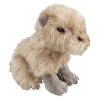 Pluche beige waterzwijn/capibara zittend knuffel 18 cm speelgoed   -