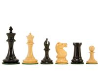 Oud Engelse Elite Serie Ebbenhouten Staunton Schaakstukken 9 cm