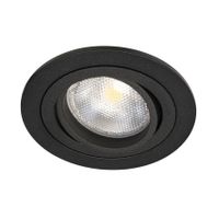 BR0009 LED-inbouwarmatuur Rond draai-/kantelbaar GU10-fitting Zwart