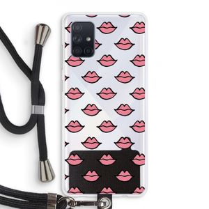 Lipjes: Samsung Galaxy A71 Transparant Hoesje met koord