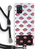 Lipjes: Samsung Galaxy A71 Transparant Hoesje met koord Lipjes: Samsung Galaxy A71 Transparant Hoesje met koord