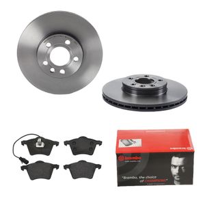 Remmenset, remschijf BREMBO, Remschijftype: Binnen geventileerd, Inbouwplaats: Vooras, u.a. für VW, Ford, Seat