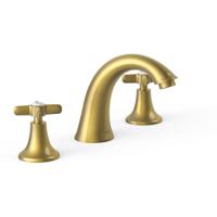 Wastafelkraan Tres Classic | Opbouw | Mengkraan | Laag model | 2-hendels | Rond | Oud messing glans