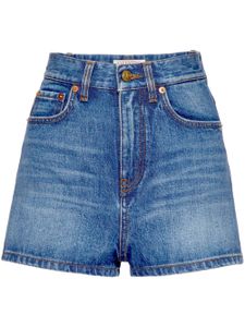 Valentino Garavani short VGOLD en jean - Bleu