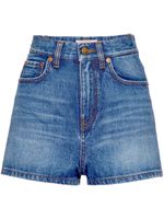 Valentino Garavani short VGOLD en jean - Bleu - thumbnail