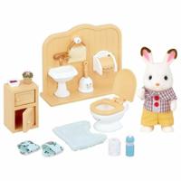 Actiefiguur Sylvanian Families Chocolate Rabbit and Toilet Set