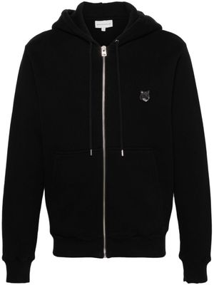 Maison Kitsuné hoodie zippé à patch Fox - Noir