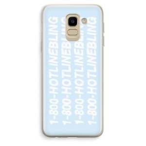 Hotline bling blue: Samsung Galaxy J6 (2018) Transparant Hoesje