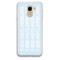 Hotline bling blue: Samsung Galaxy J6 (2018) Transparant Hoesje