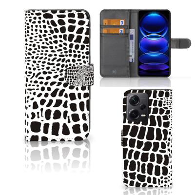 Xiaomi Poco X5 Pro | Note 12 Pro 5G | Telefoonhoesje | Met pasjeshouder | Slangenprint