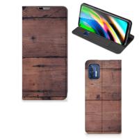 Motorola Moto G9 Plus Book | Wallet Case | Old Wood