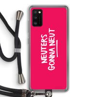Neuters (roze): Samsung Galaxy A41 Transparant Hoesje met koord Neuters (roze): Samsung Galaxy A41 Transparant Hoesje met koord