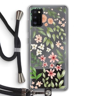 Botanical sweet flower heaven: Samsung Galaxy A41 Transparant Hoesje met koord