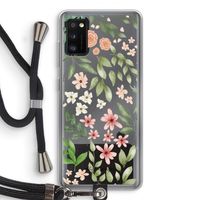Botanical sweet flower heaven: Samsung Galaxy A41 Transparant Hoesje met koord