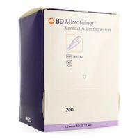 Bd Microtainer Contact Activated Lancet 200 366592