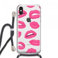 Bite my lip: iPhone XS Max Transparant Hoesje met koord