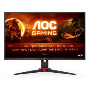 AOC Q27G2E/BK Gaming monitor Energielabel F (A - G) 68.6 cm (27 inch) 2560 x 1440 Pixel 16:9 1 ms Hoofdtelefoon (3.5 mm jackplug), DisplayPort, HDMI VA LCD