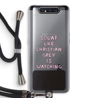 Christian Grey: Samsung Galaxy A80 Transparant Hoesje met koord