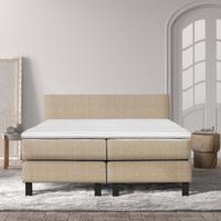 Boxspringset Cloud Chill Deluxe 180x210 Cm Creme Inclusief Montage Dekbed Discounter - Dekbed-Discounter.nl