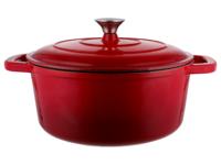 SILVERCREST Gietijzeren pan 28 cm 5,6 L (Rood)