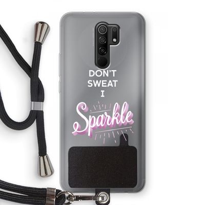 Sparkle quote: Xiaomi Redmi 9 Transparant Hoesje met koord