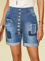 Holiday Denim Denim Shorts - thumbnail