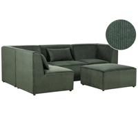 Beliani LEMVIG - Modulaire Sofa-Groen-Corduroy - thumbnail