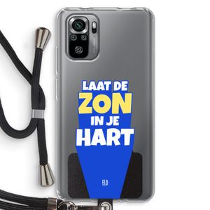 Laat de zon in je hart: Xiaomi Redmi Note 10S Transparant Hoesje met koord