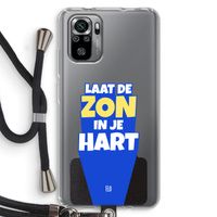 Laat de zon in je hart: Xiaomi Redmi Note 10S Transparant Hoesje met koord