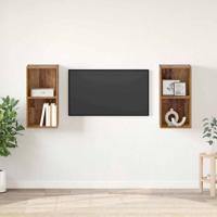 Tv-meubelset 2 pcs Oud Hout 37 x 37 x 72 cm Bewerkt hout