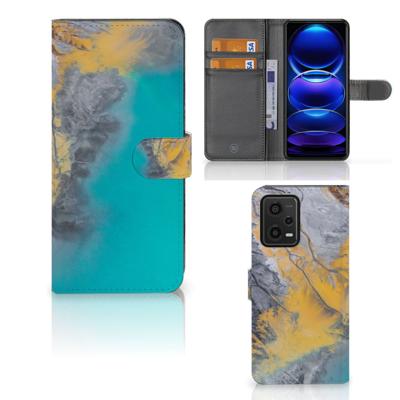 Xiaomi Redmi Note 12 5G | Poco X5 | Bookcase | Marble Blue Gold
