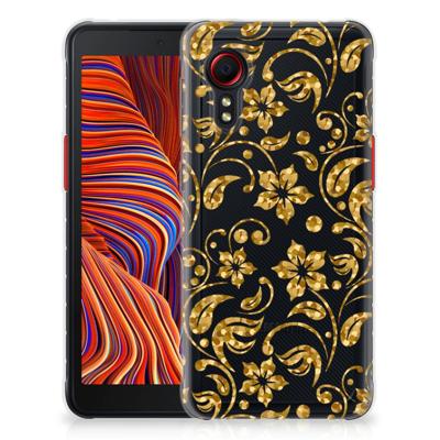 Samsung Galaxy Xcover 5 | TPU Case | Gouden Bloemen Samsung Galaxy Xcover 5 | TPU Case | Gouden Bloemen