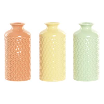 Vaas Home ESPRIT Groen Beige Grijs Terra cotta Dolomite 9 x 9 x 19 cm (3 Stuks) Vaas Home ESPRIT Groen Beige Grijs Terra cotta Dolomite 9 x 9 x 19 cm (3 Stuks)