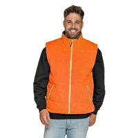 Winddichte bodywarmers oranje voor heren 2XL (44/56)  - - thumbnail