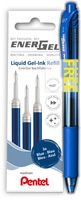 Pentel vulling Energel, 0,7 mm, blauw, 3 stuks + roller (GRATIS) - thumbnail