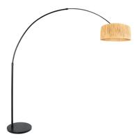 Steinhauer BooglampSparkled Light zwart met strokleurige kap - 3789ZW