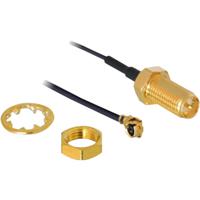 DeLOCK RP-SMA WL antenna kabel-connector I-PEX M / RP-SMA F Zwart - thumbnail