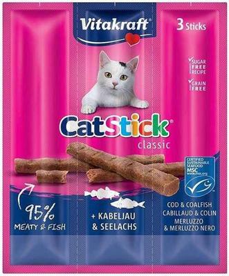 VITAKRAFT CatStick Classic Cod and saithe - Kattensnoepje - 18g