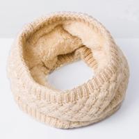 Winter plus Velvet Thicken warme Pullover gebreide sjaal grootte: 47 x 22cm (beige) Winter plus Velvet Thicken warme Pullover gebreide sjaal grootte: 47 x 22cm (beige)