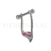 Helix links hanger roze