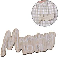 Ginger Ray button mummy to be hout 7,5 cm | 20 stuks