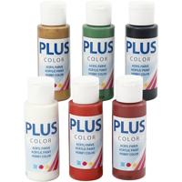 Plus Color acrylverf, kerst verf, 6x60 ml/ 1 doos